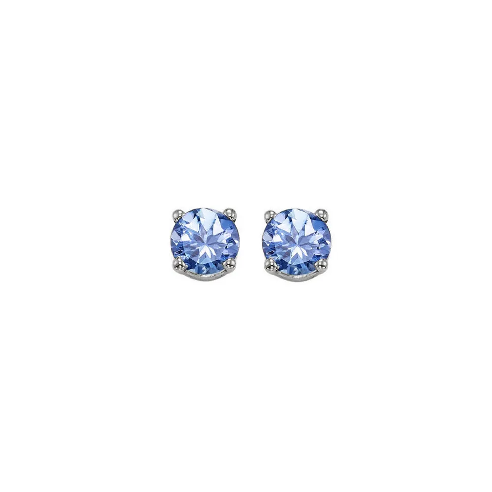 14KT WHITE GOLD TANZANITE (7/8 CTW) EARRING