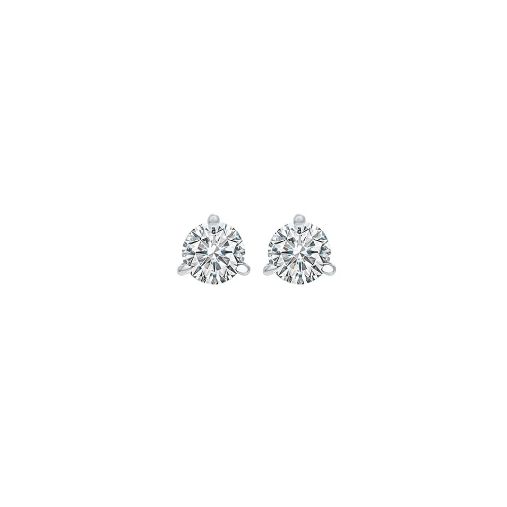 18KT WHITE GOLD DIAMOND (1/20 CTW) EARRING