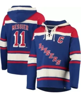 '47 Men's NHL Mark Messier New York Rangers Retired Player Name & Number Lacer Pullover Hoodie