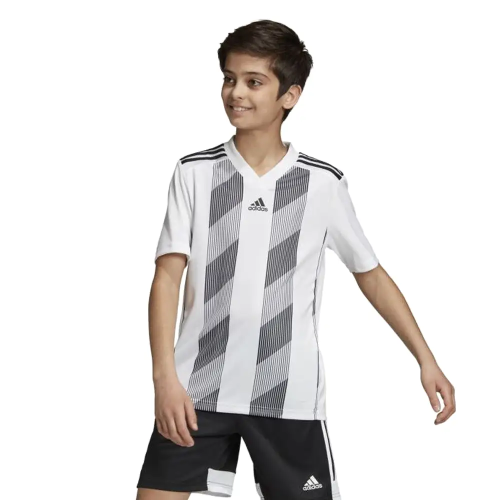 Adidas Youth Striped 19 Jersey (White/Black)