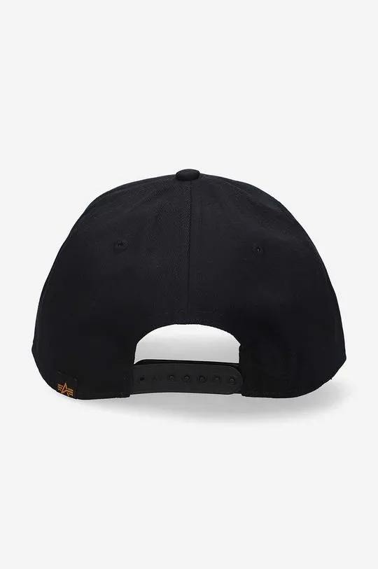 Alpha Industries cotton baseball cap black color