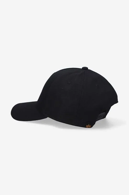 Alpha Industries cotton baseball cap black color