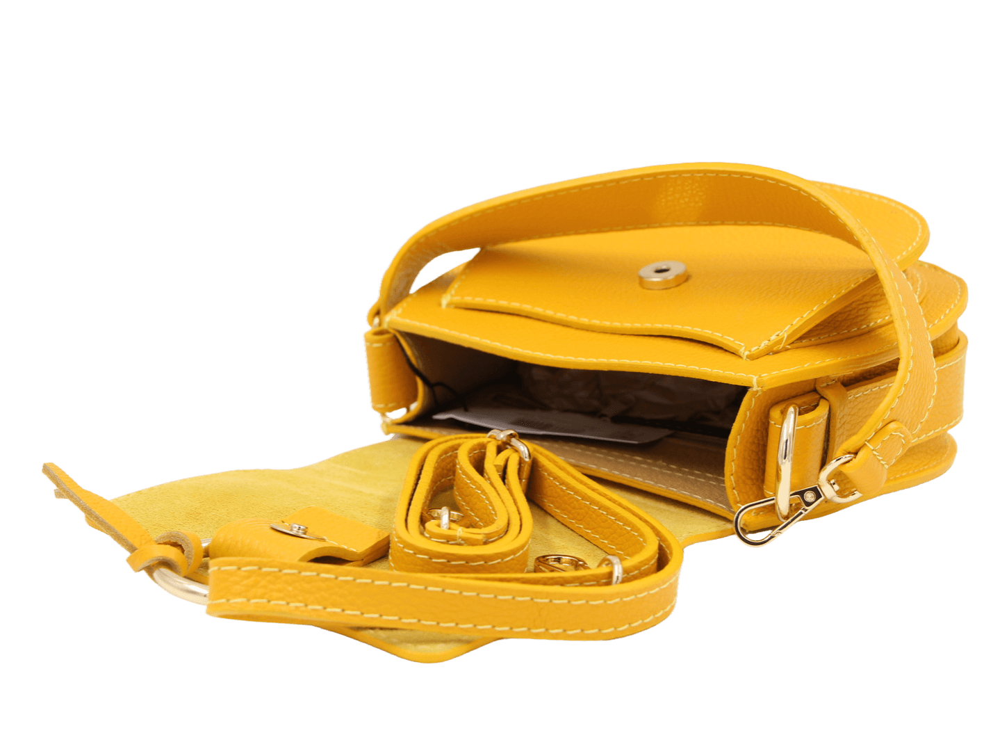 ANDREA CARDONE Yellow leather  crossbody bag