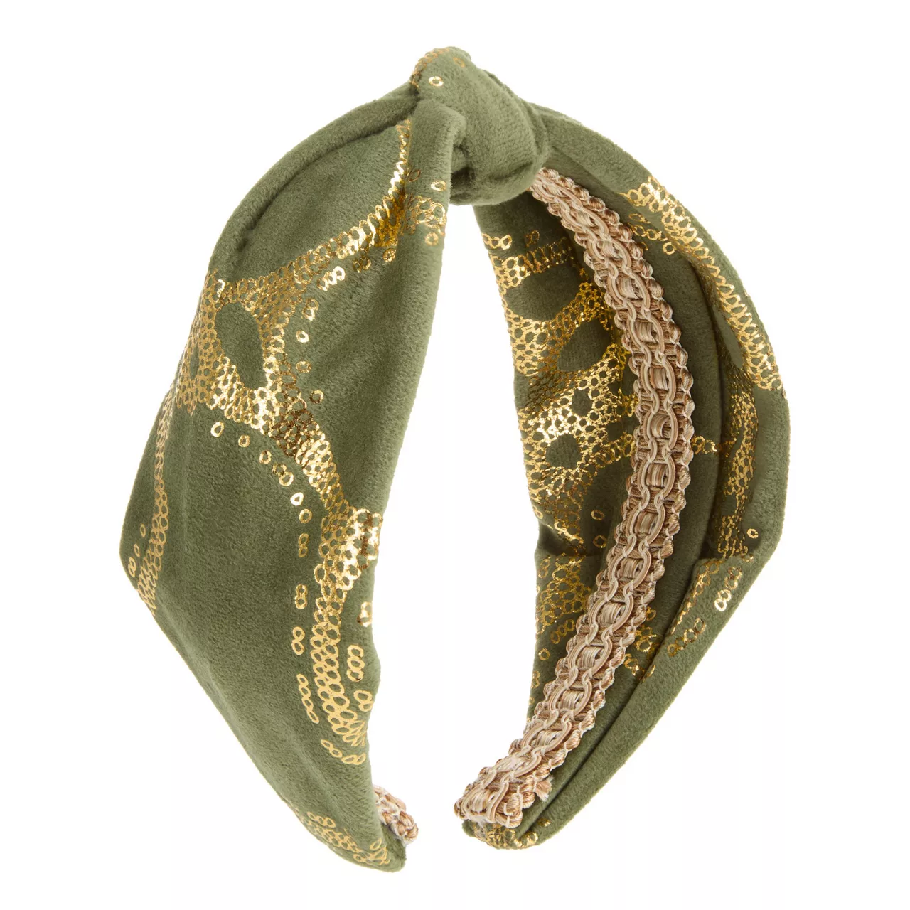 AOIFE MULLANE Turban Printed Headband - Emerald