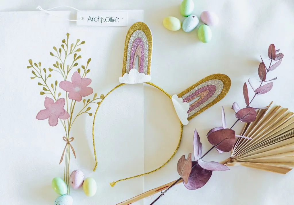 ArchNOllie Rainbow Rabbit Headband