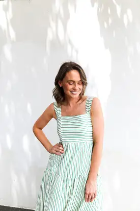 Arlo Dress (Green & Natural)