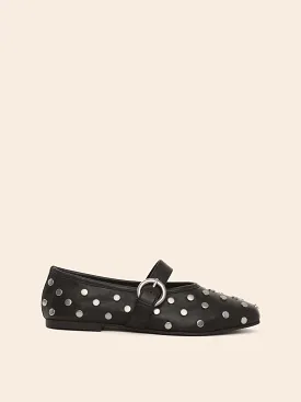 Aveiro Black Stud Ballerina