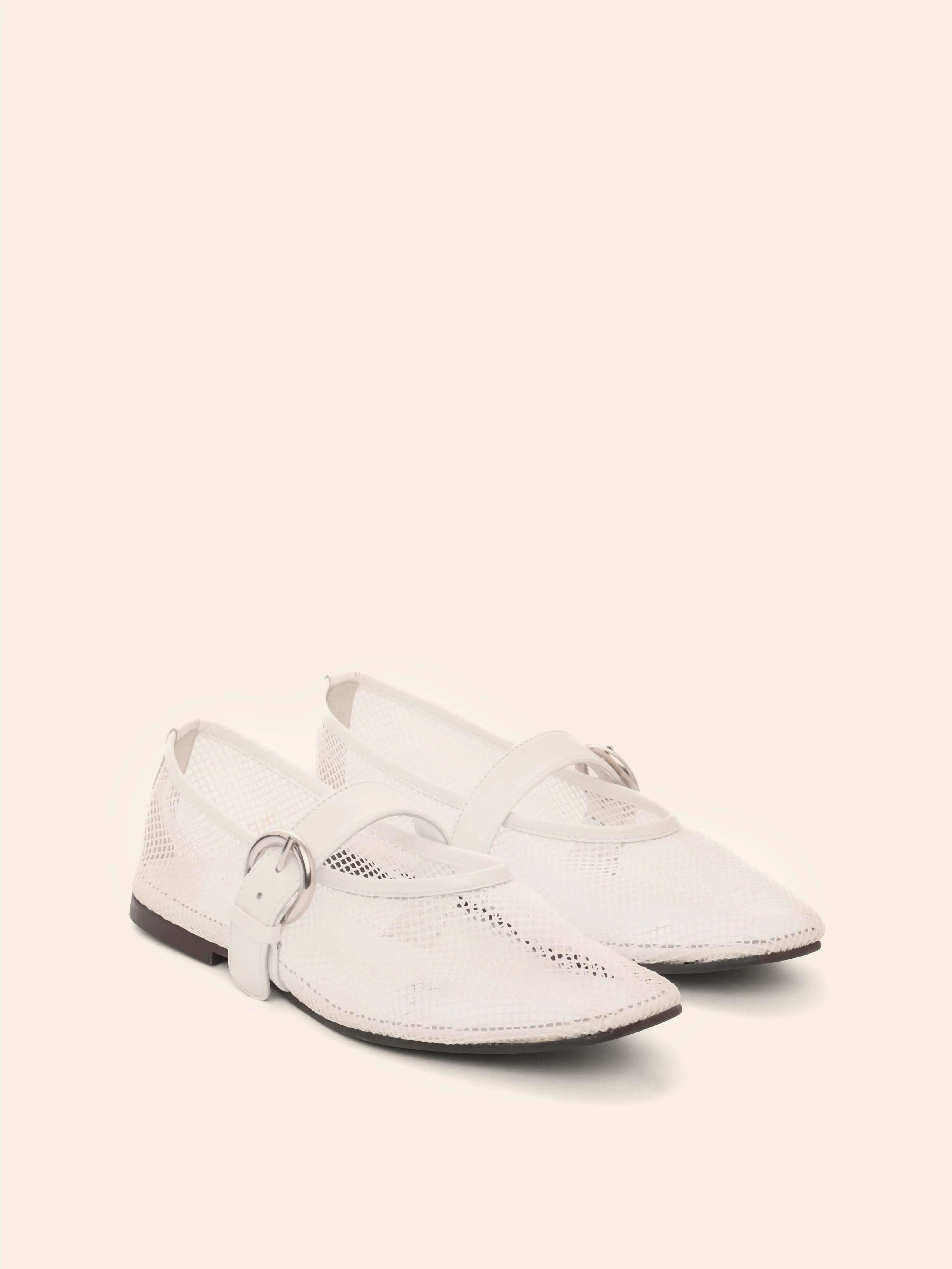 Aveiro White Mesh Ballerina