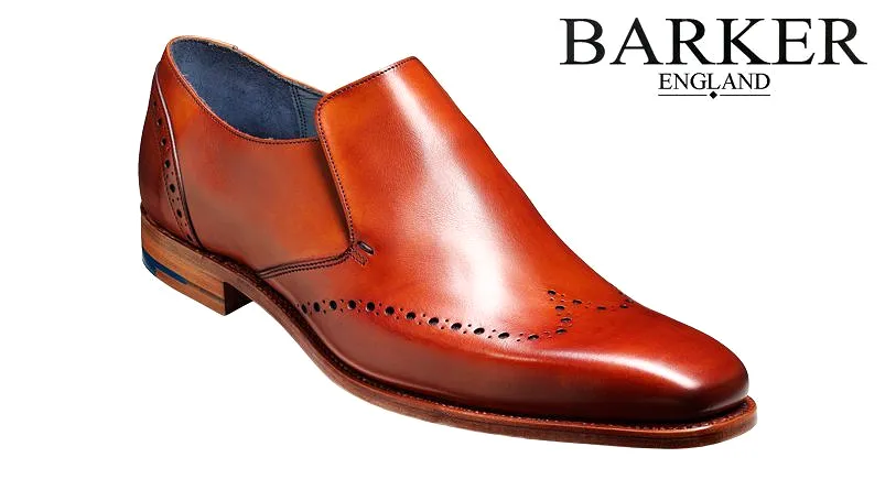 Barker Bourne Slip-on - Rosewood Calf