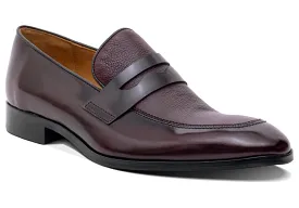 Barker Camden Polished/Grain Leather Loafer - Burgundy Calf