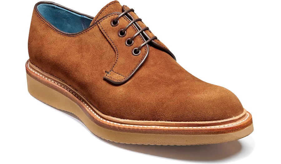 Barker Dean Derby Shoe  - Old Snuff Suede