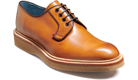 Barker Dean Derby Shoe  - Rosewood Hand Painted