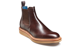 Barker Fred Chelsea Boot  - Chocolate Hand Painted