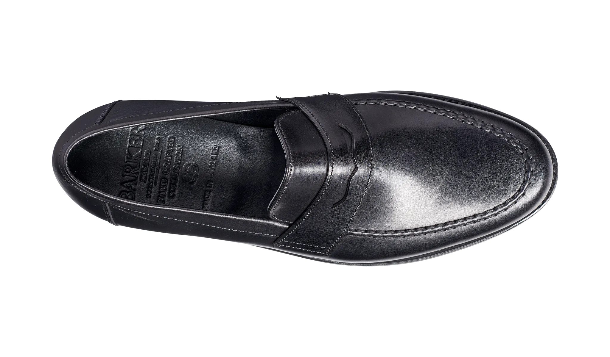 Barker Jevington Loafer Shoes - Black Calf - Ready To Deliver