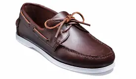 Barker Keel Moccasin Shoe -  Brown Pull Up