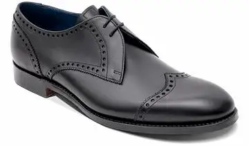 Barker Matlock Derby Brogue Shoe - Black Calf