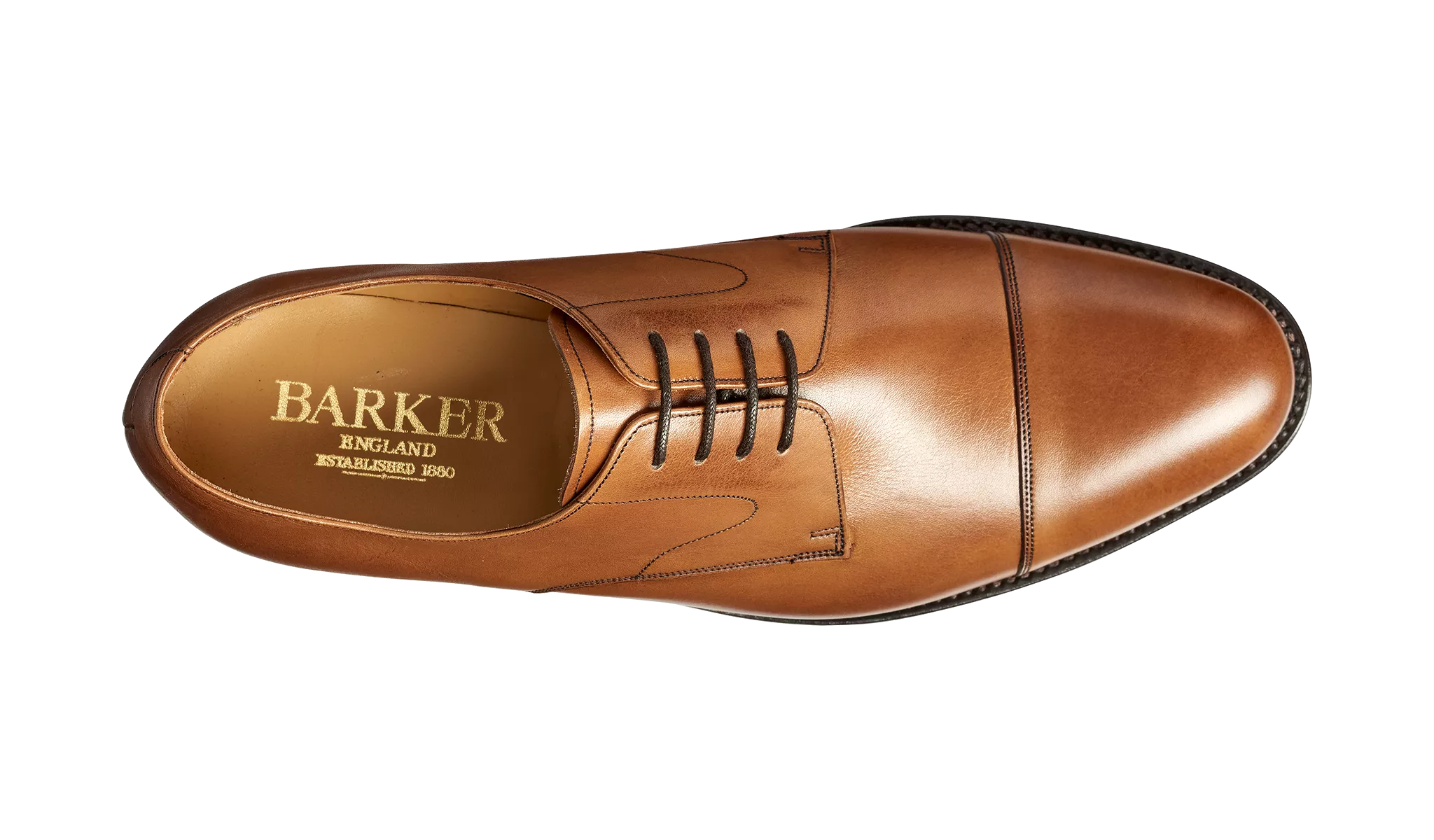 Barker Morden Classic toe- cap Derby Shoe  - Conker Calf