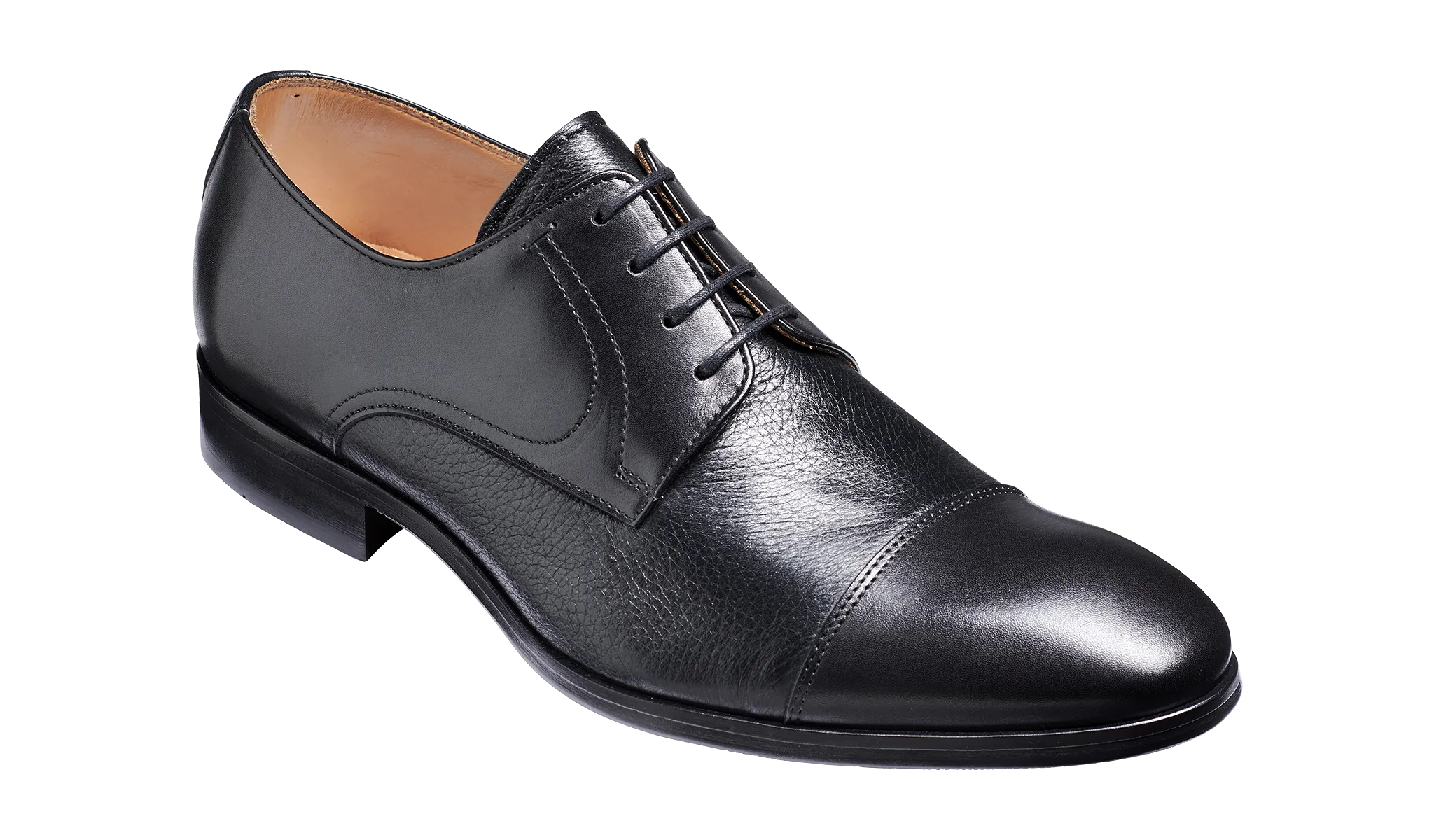 Barker Southwold Toe-Cap Shoe -  Black Calf