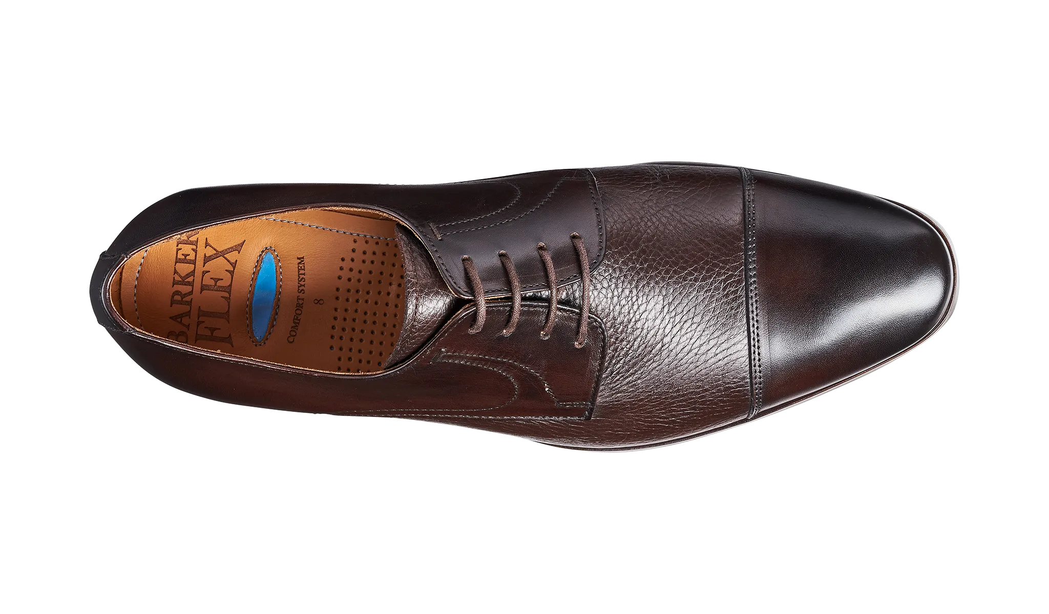 Barker Southwold Toe-Cap Shoe -  Dark Brown Calf / Deerskin