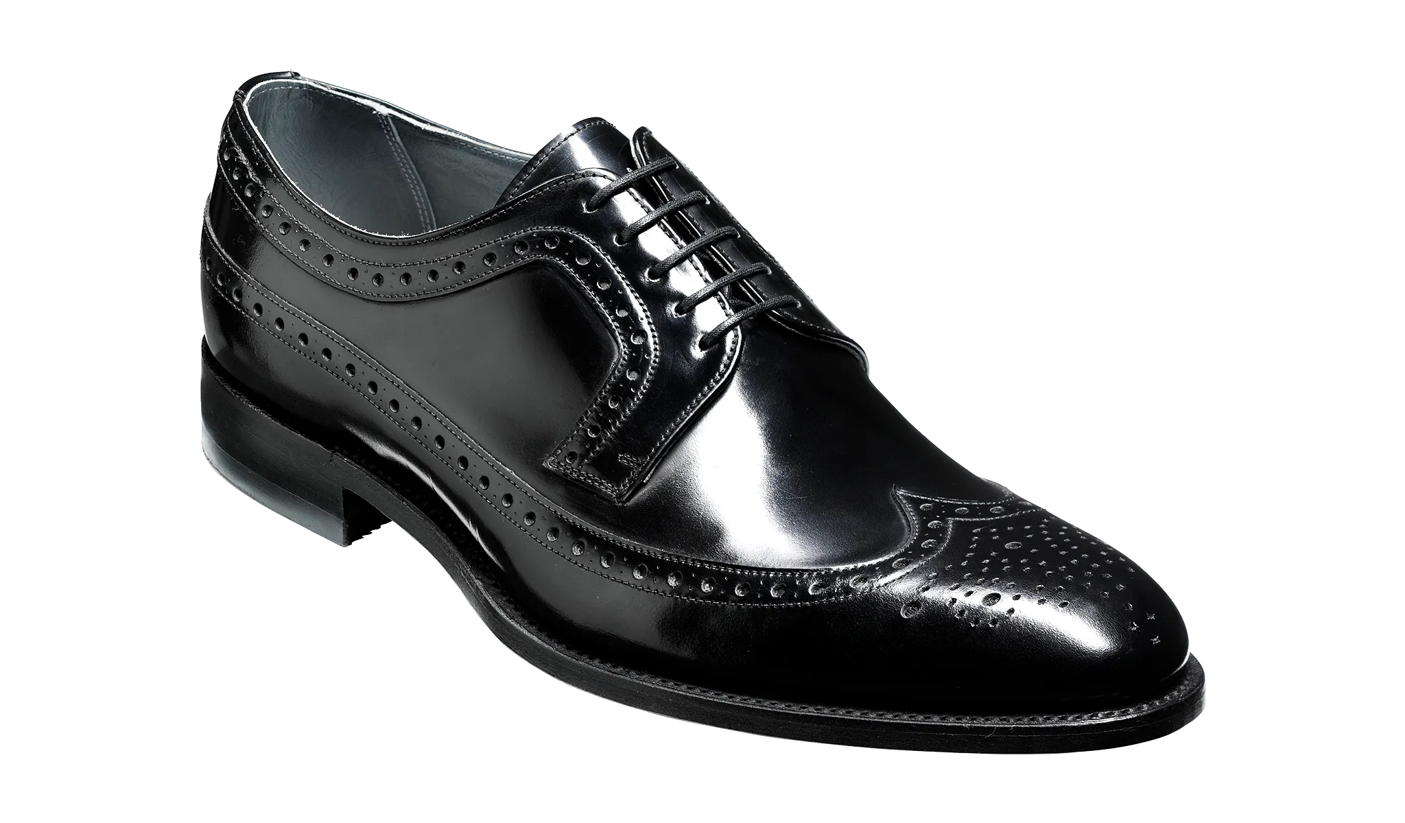 Barker Woodbridge Classic Oxford brogue - Black High-Shine