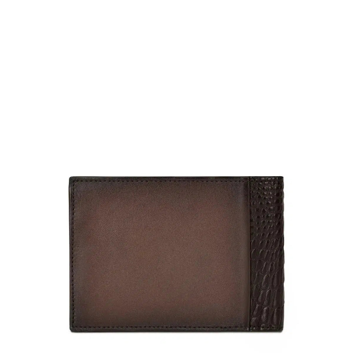 BC003NL - Cuadra brown classic niloticus exotic bifold wallet for men.