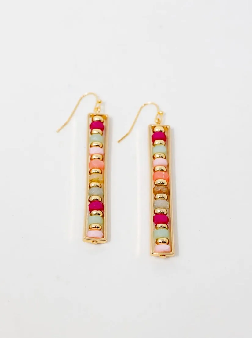 Beaded Bar Earring