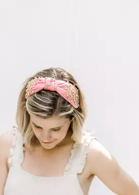 Bejeweled Headband- Pink