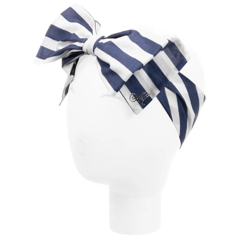 Blue & White Striped Headband