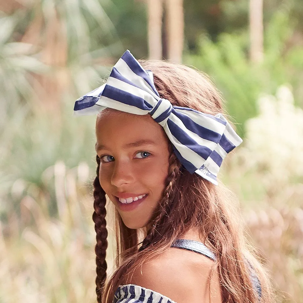 Blue & White Striped Headband