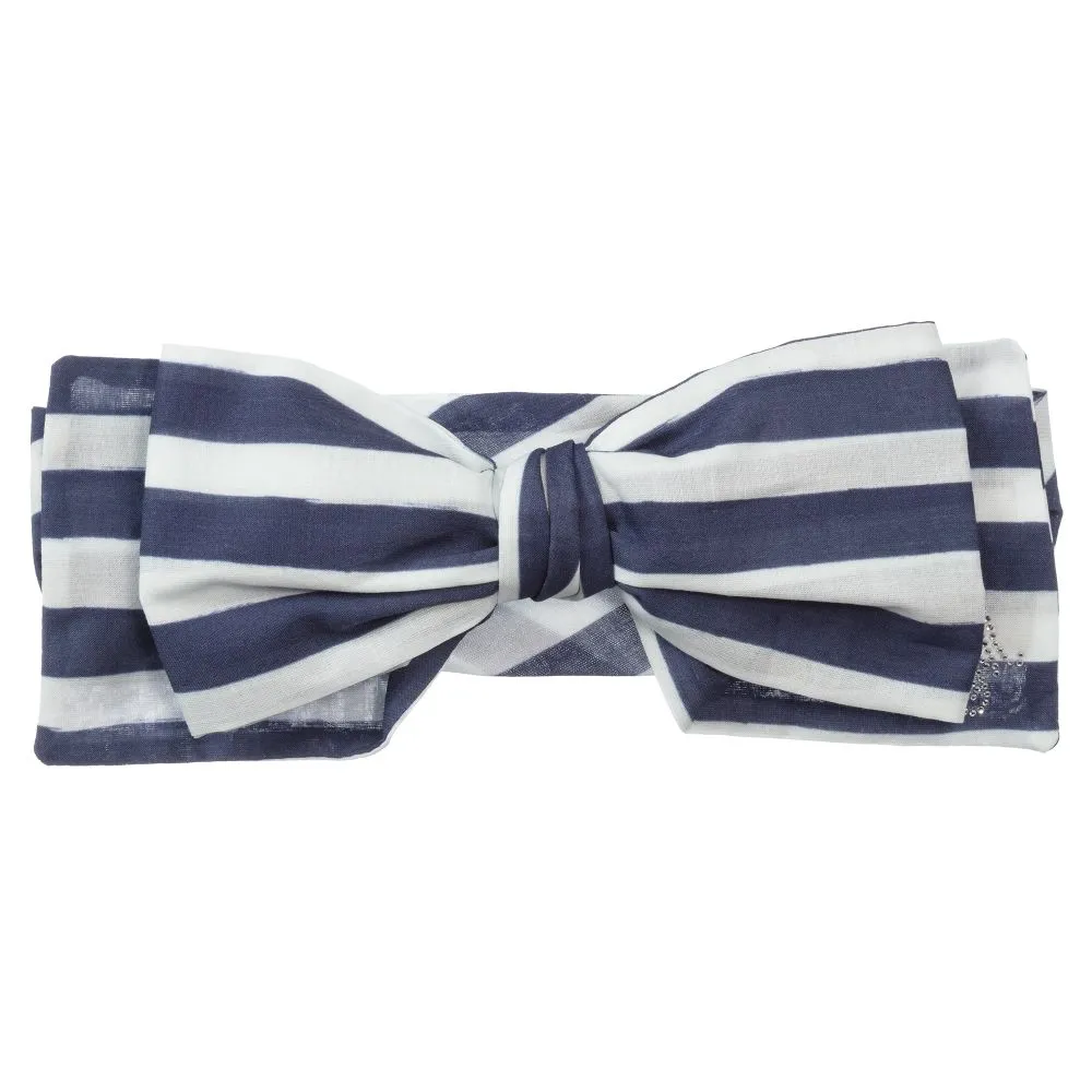 Blue & White Striped Headband