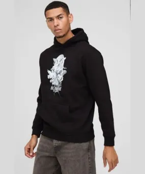 boohoo Mens Homme Renaissance Graphic Hoodie