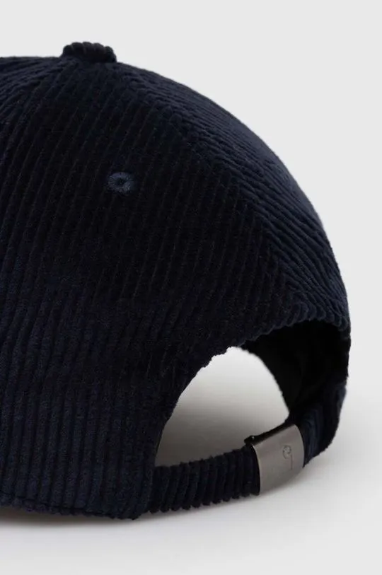 Carhartt WIP cotton baseball cap navy blue color