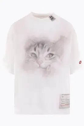 Cat print jersey t-shirt