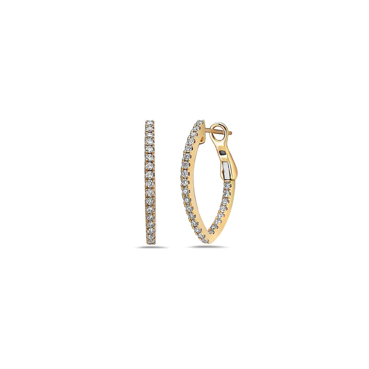 CHARLES KRYPELL Diamond V Hoop Earring