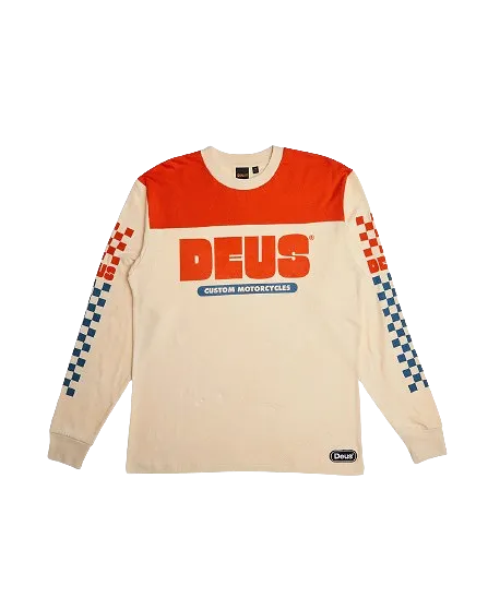 DEUS ECHO MOTO JERSEY DIRTY WHITE