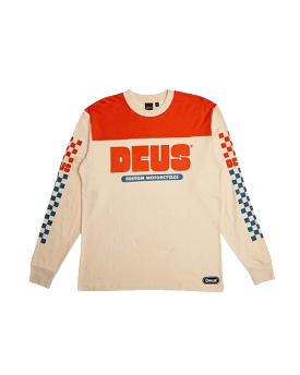 DEUS ECHO MOTO JERSEY DIRTY WHITE