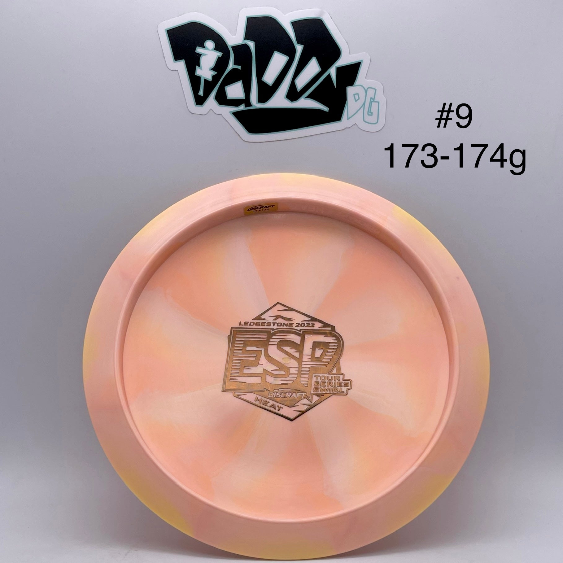 Discraft ESP Swirl Heat 2022 Ledgestone Bottom Stamped Distance Driver