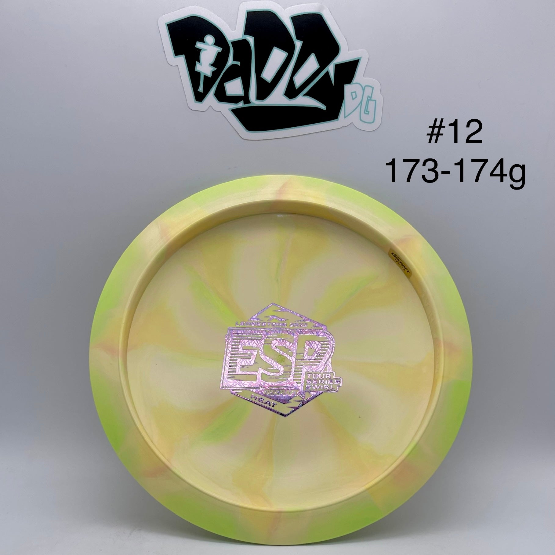 Discraft ESP Swirl Heat 2022 Ledgestone Bottom Stamped Distance Driver