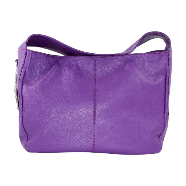 DITOMO Purple Leather Shoulder Handbag Bit Detail