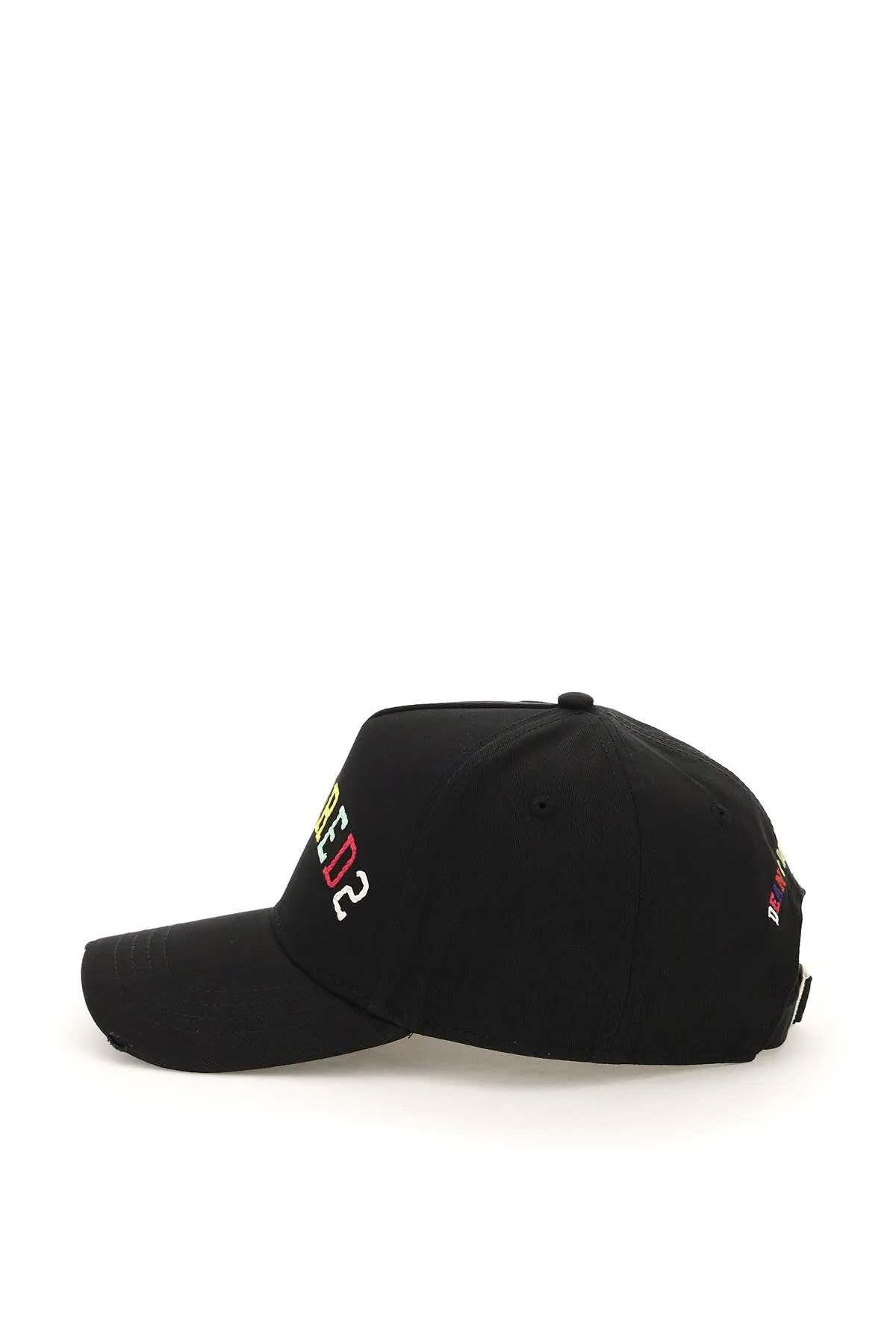 Dsquared2 Logo Embroidered Distressed Baseball Cap