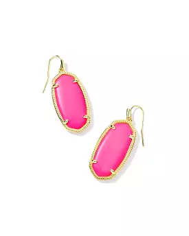 Elle Earring Gold Neon Pink