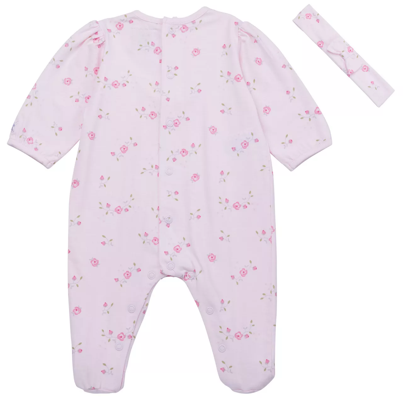 EMILE ET ROSE Hyacinth Two-Piece Babygrow and Headband Set - Light Pink