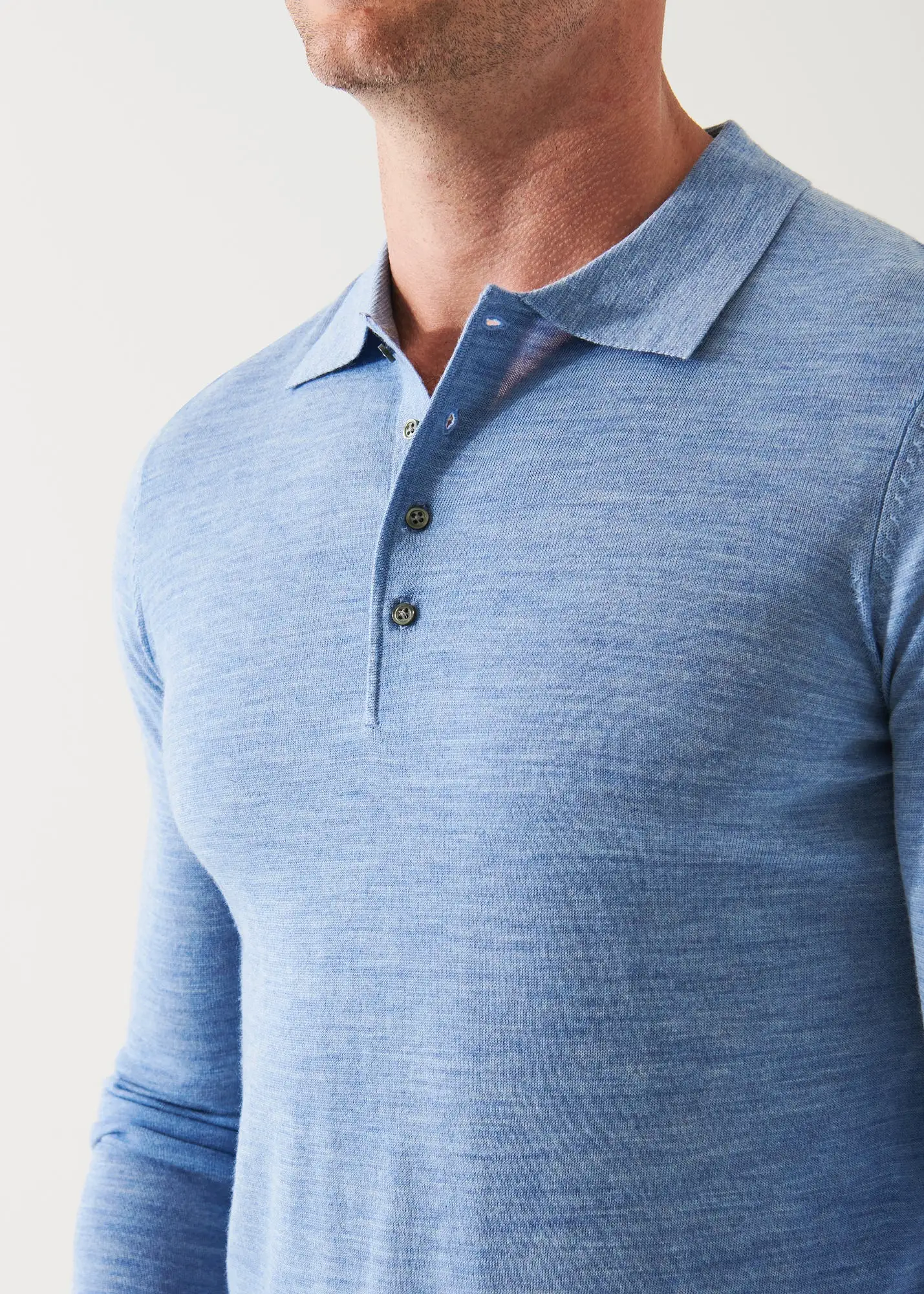 EXTRA-FINE MERINO BUTTON POLO