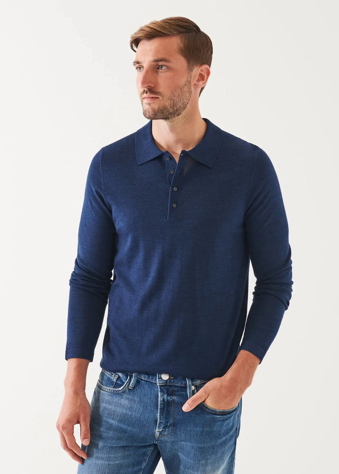 EXTRA-FINE MERINO BUTTON POLO