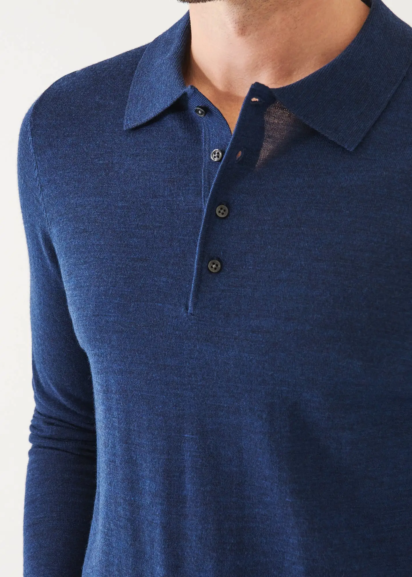 EXTRA-FINE MERINO BUTTON POLO