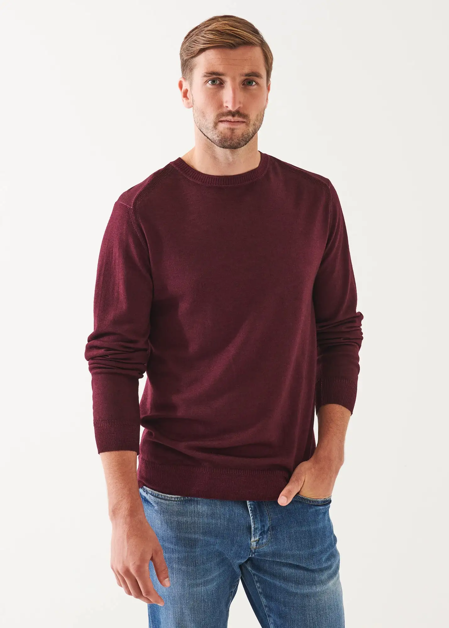 EXTRA-FINE MERINO COLD DYE CREWNECK