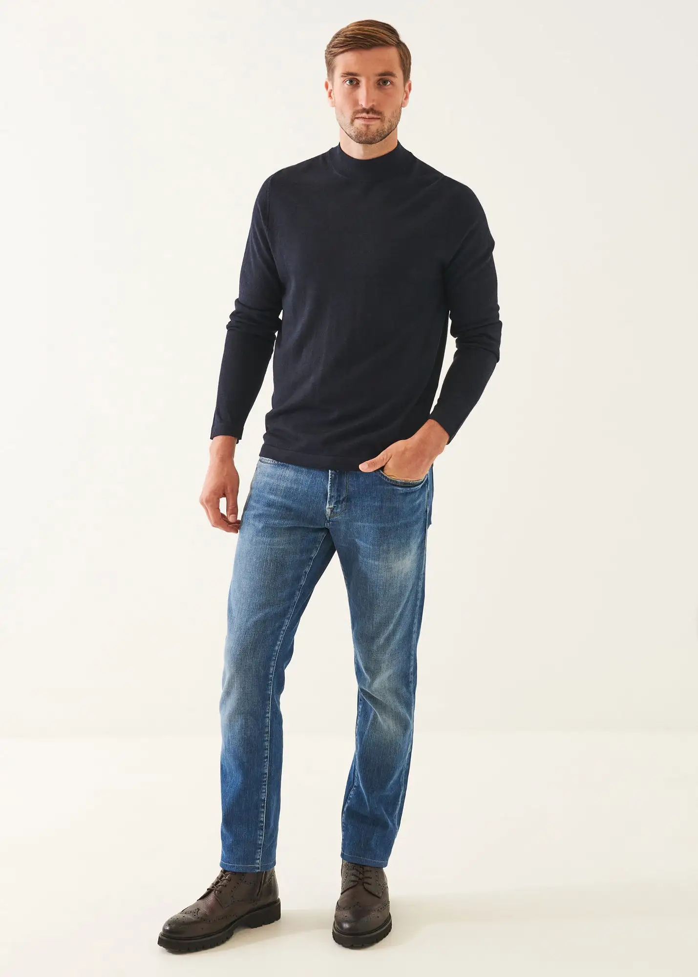 EXTRA-FINE MERINO MOCK NECK