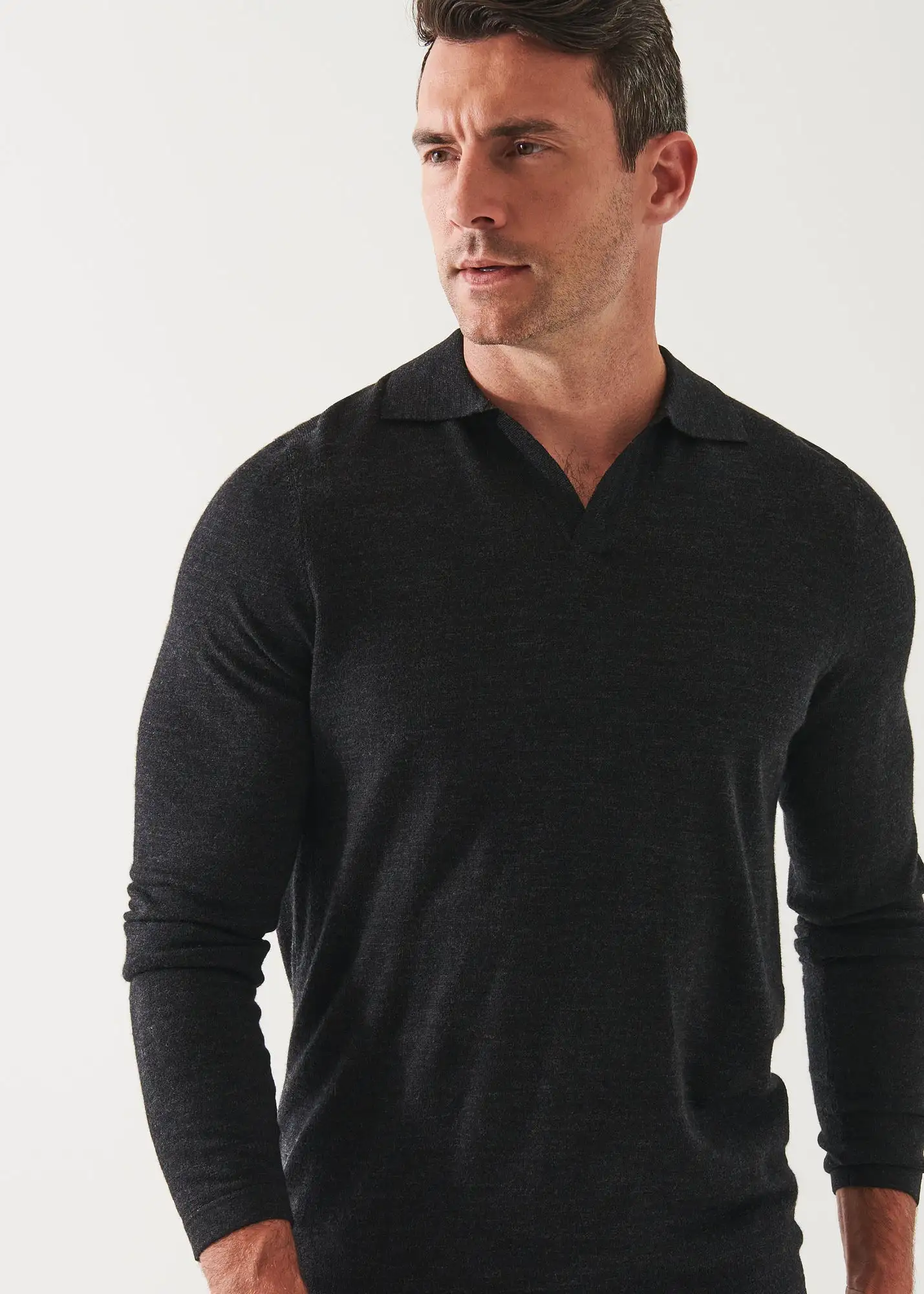 EXTRA-FINE MERINO OPEN POLO