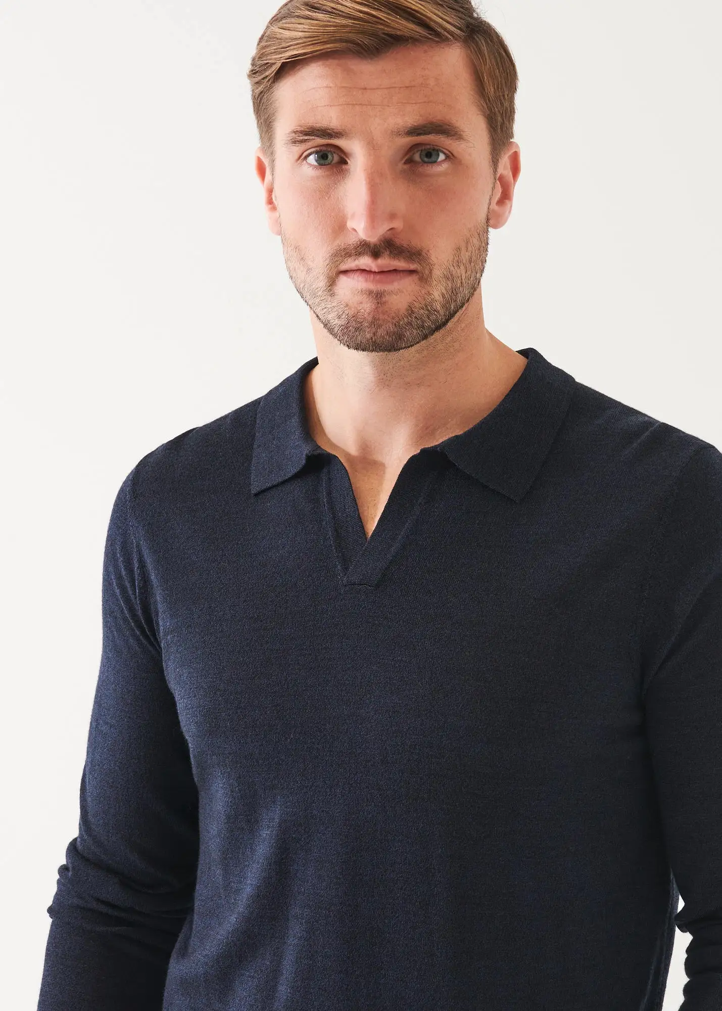 EXTRA-FINE MERINO OPEN POLO