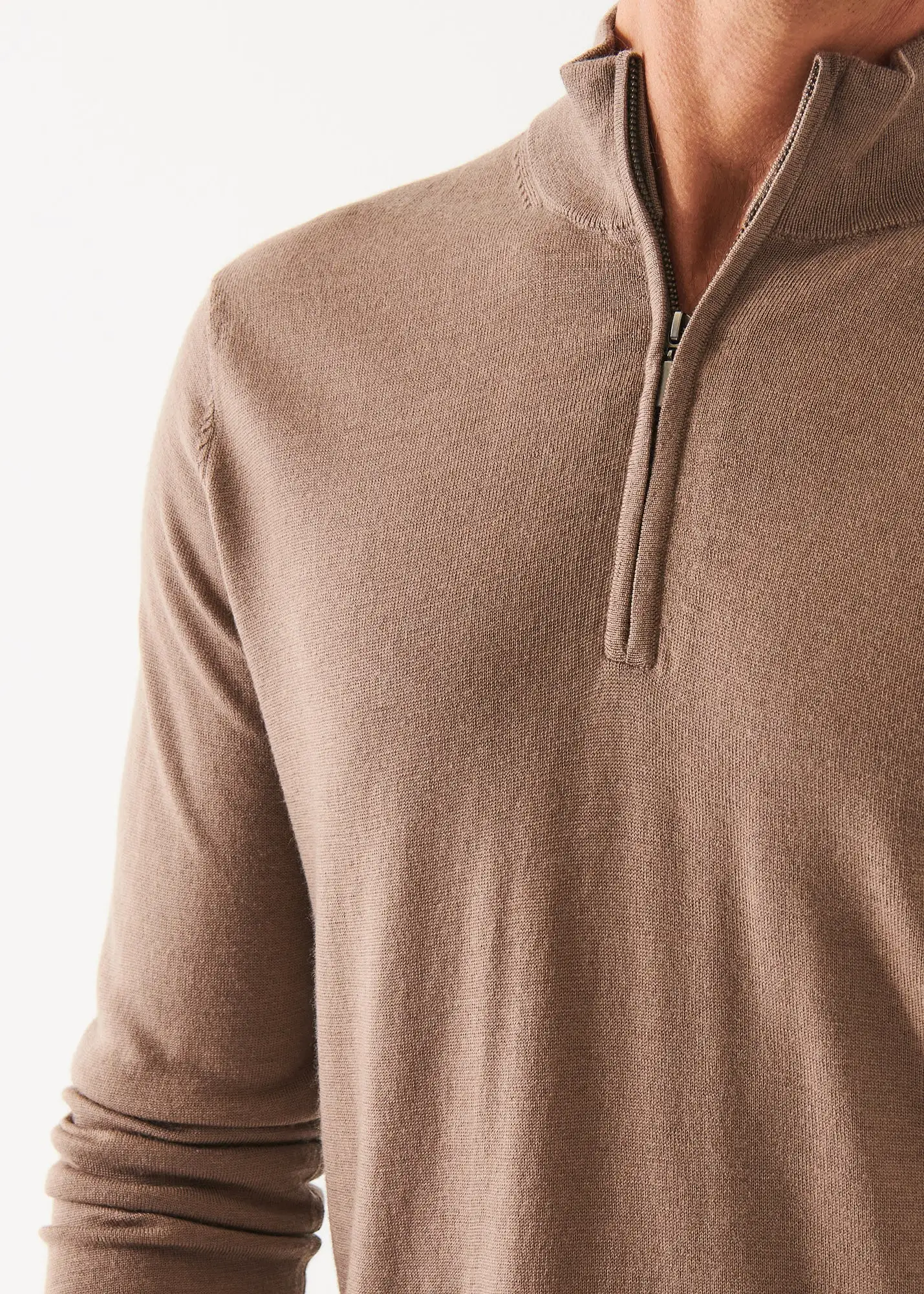 EXTRA-FINE MERINO QUARTER ZIP